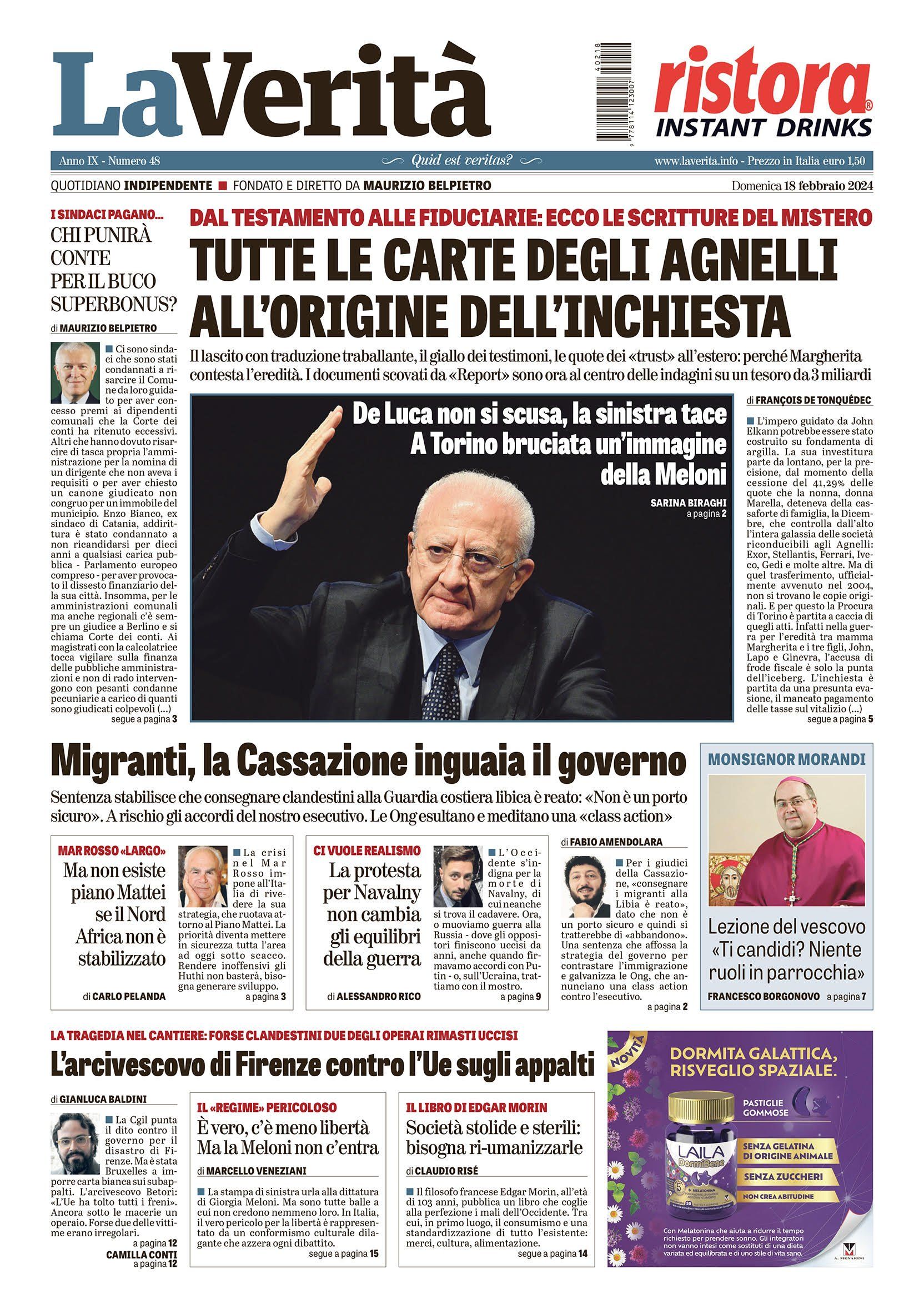 Oggi in edicola