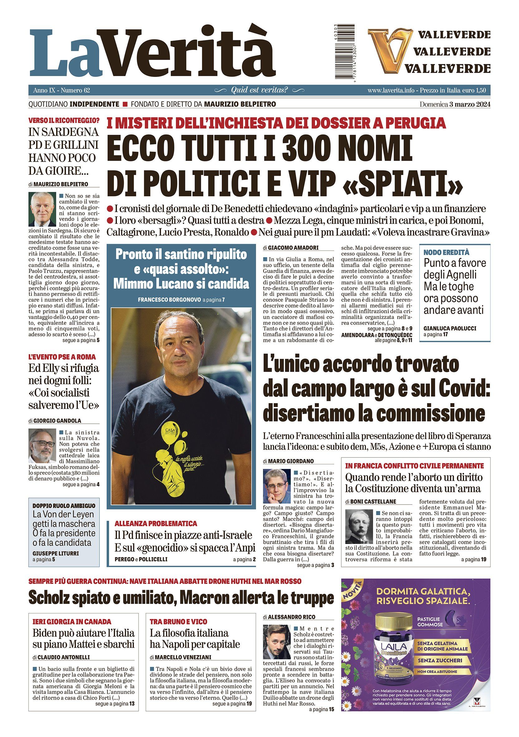 Oggi in edicola
