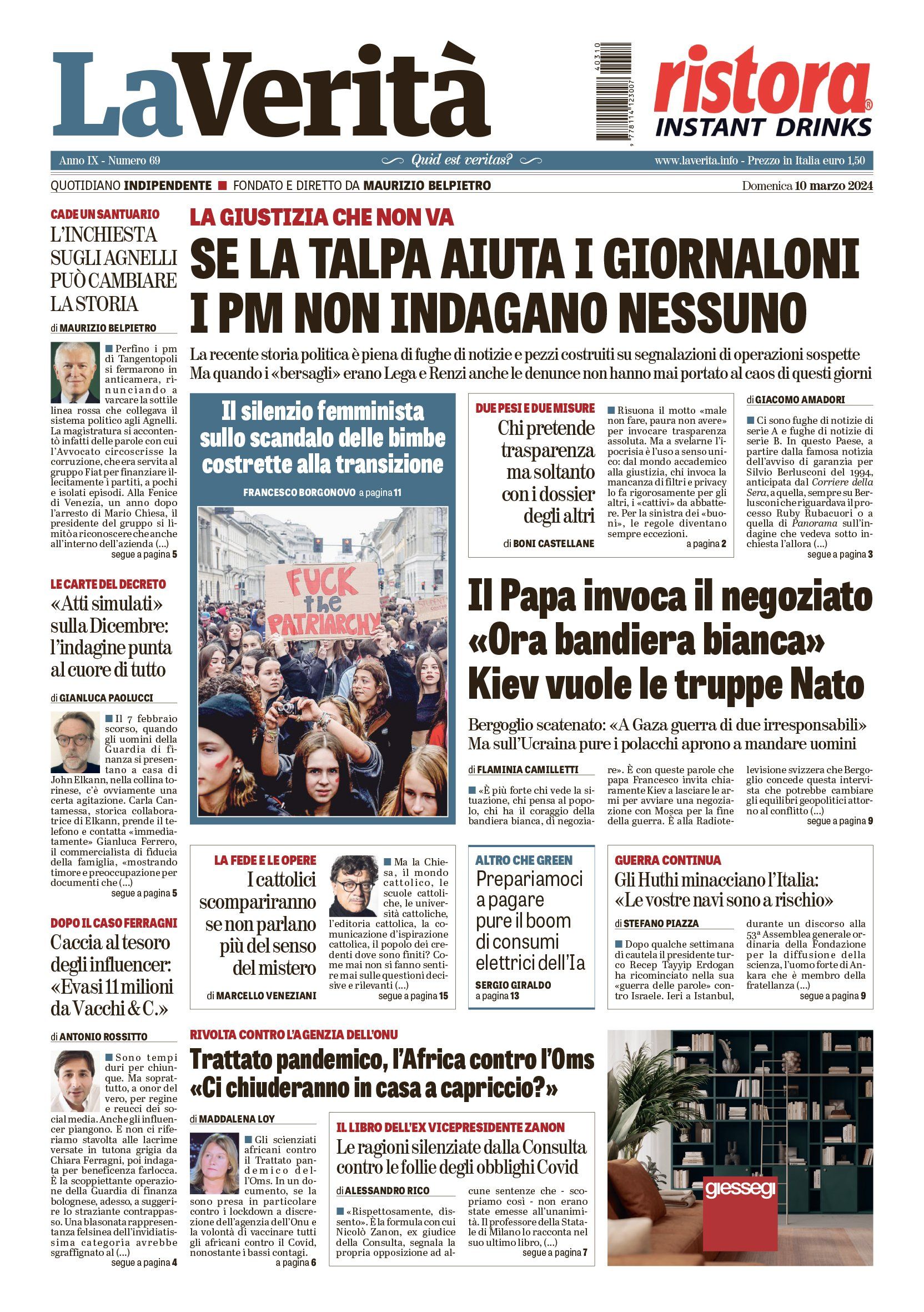 Oggi in edicola