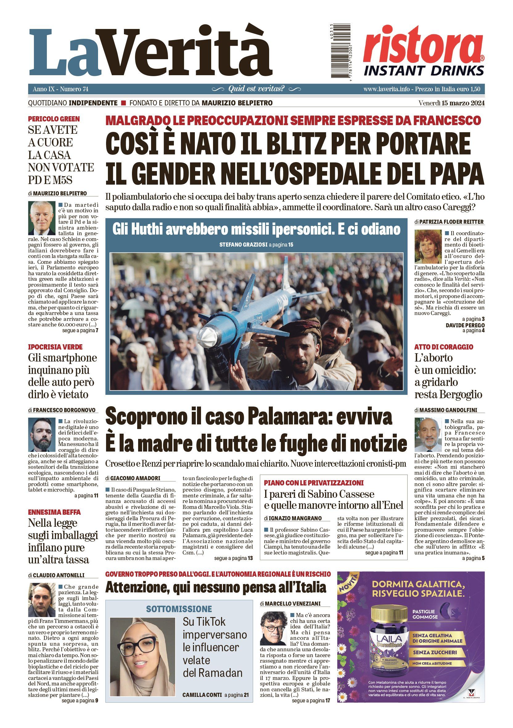 Oggi in edicola