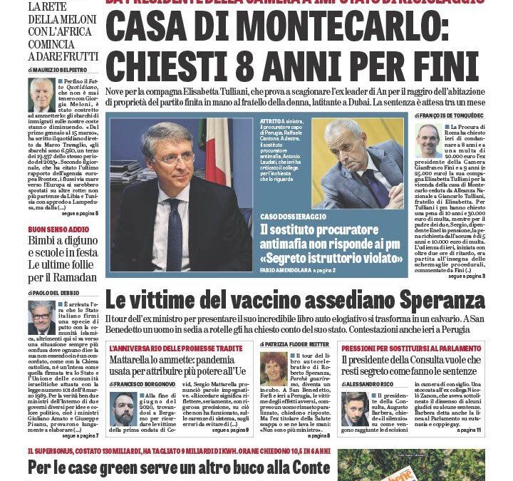 Oggi in edicola