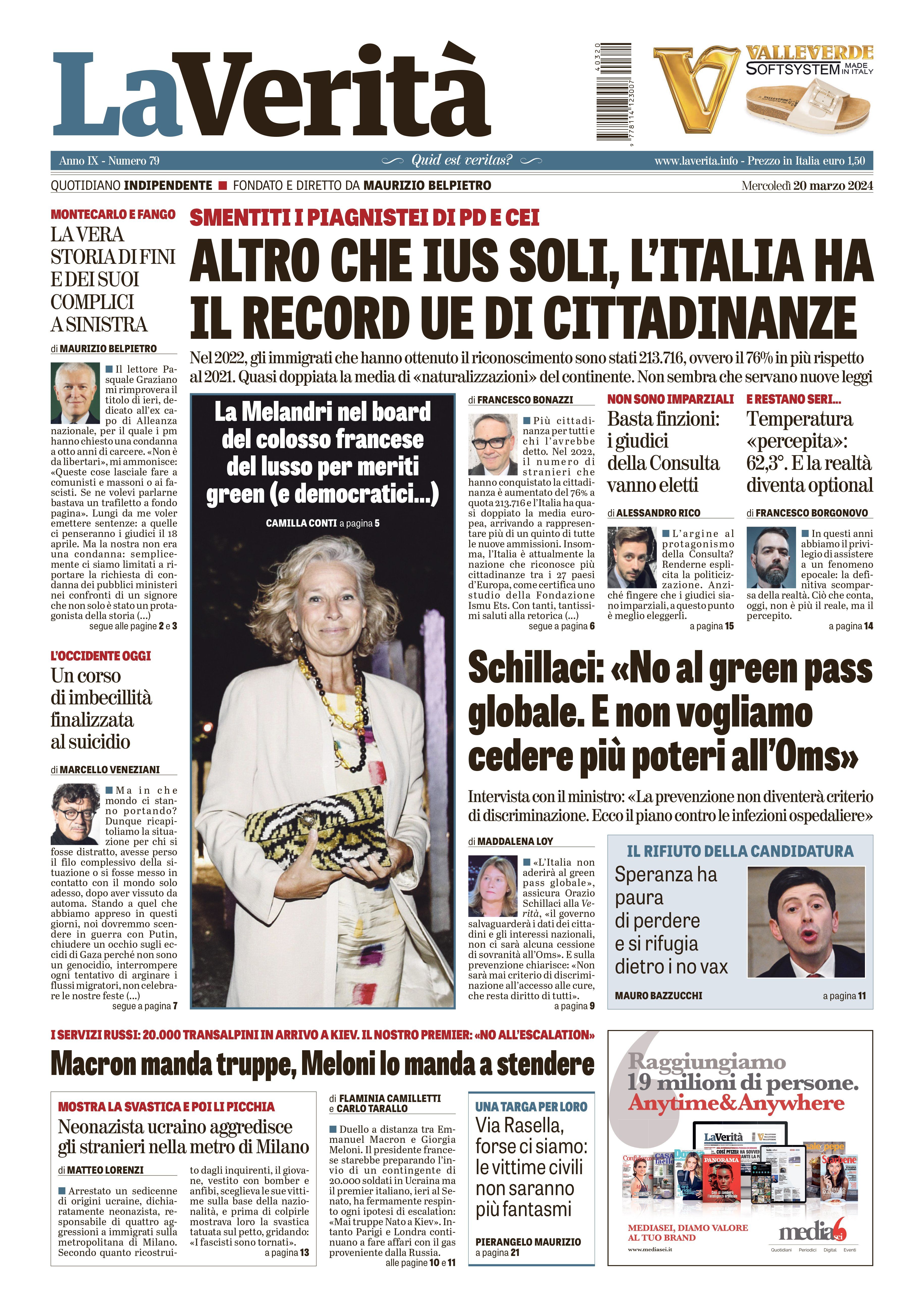 Oggi in edicola