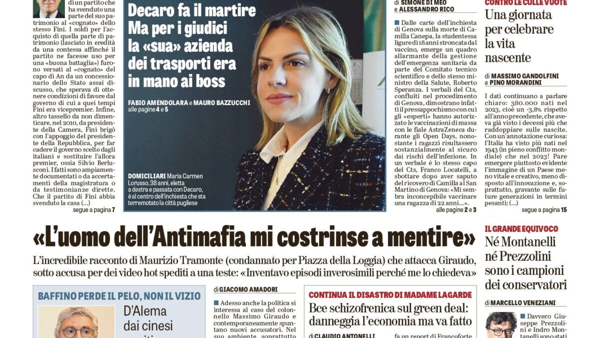 Oggi in edicola