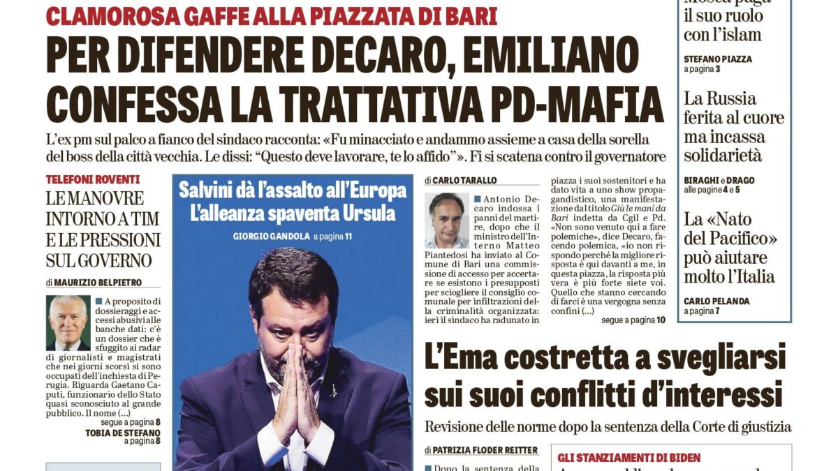 Oggi in edicola