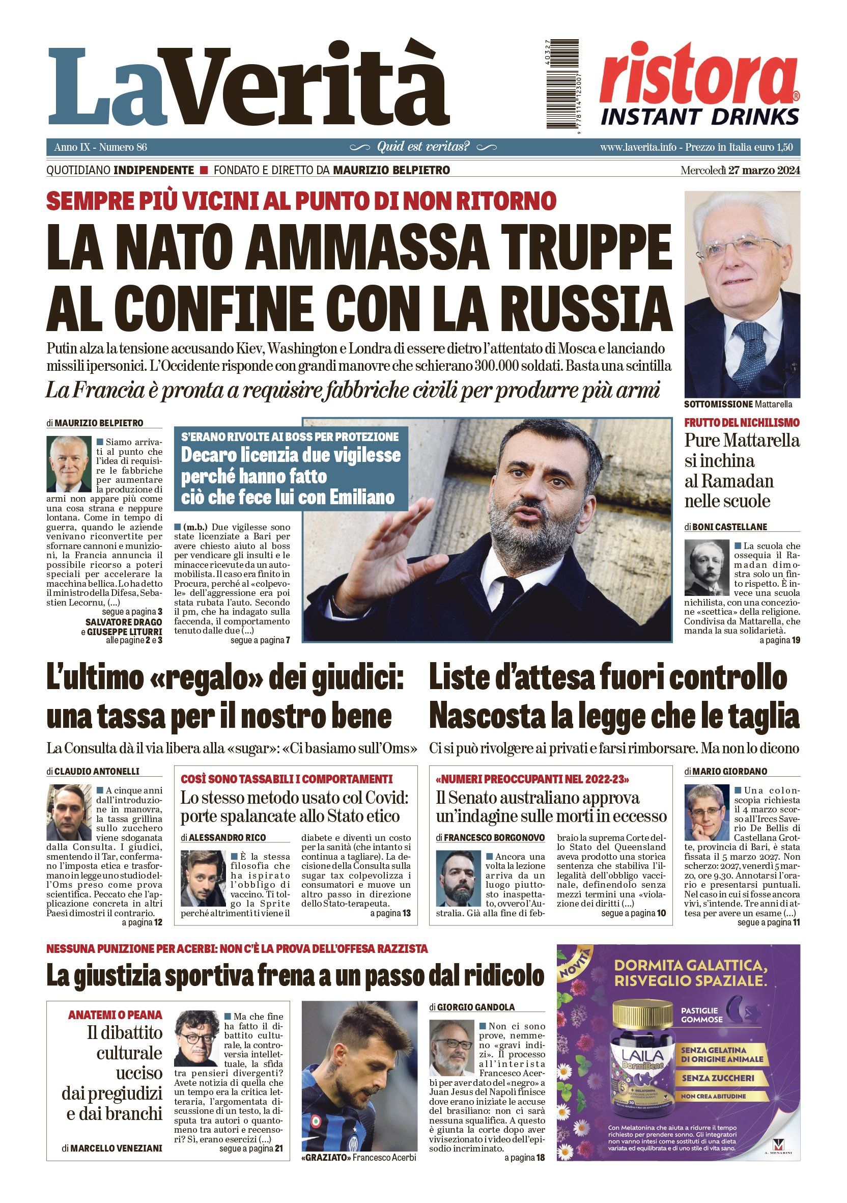 Oggi in edicola