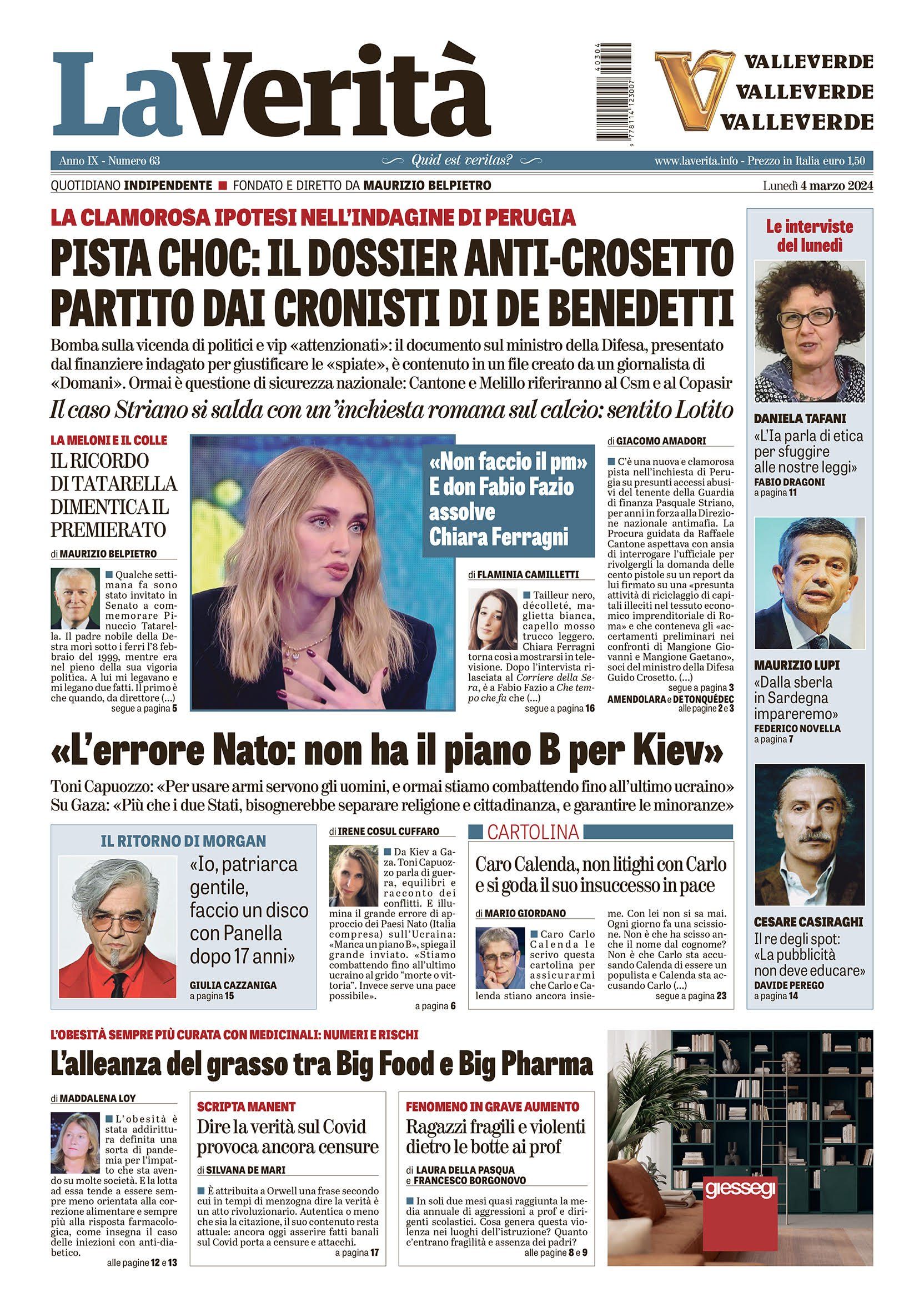 Oggi in edicola