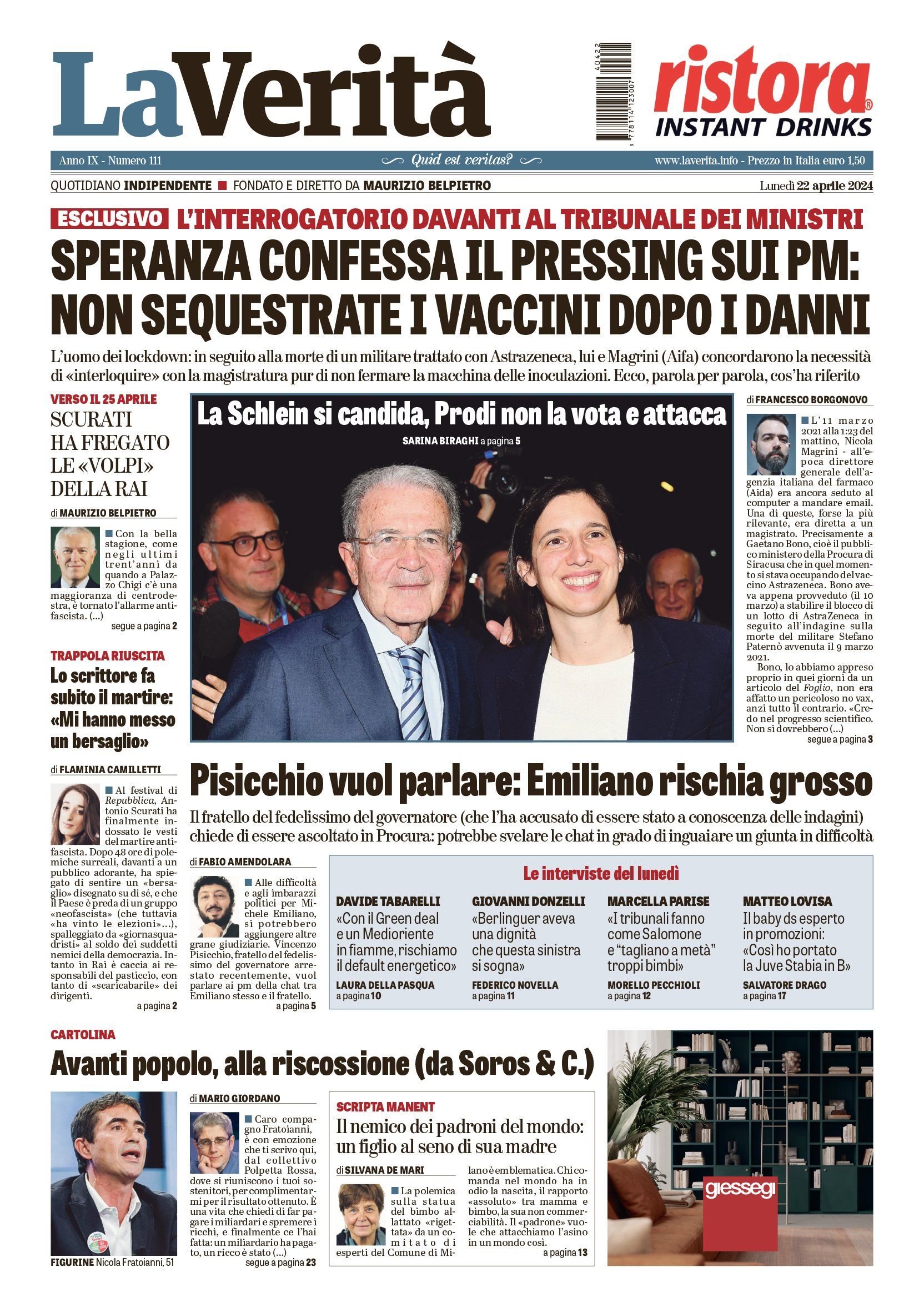 Oggi in edicola