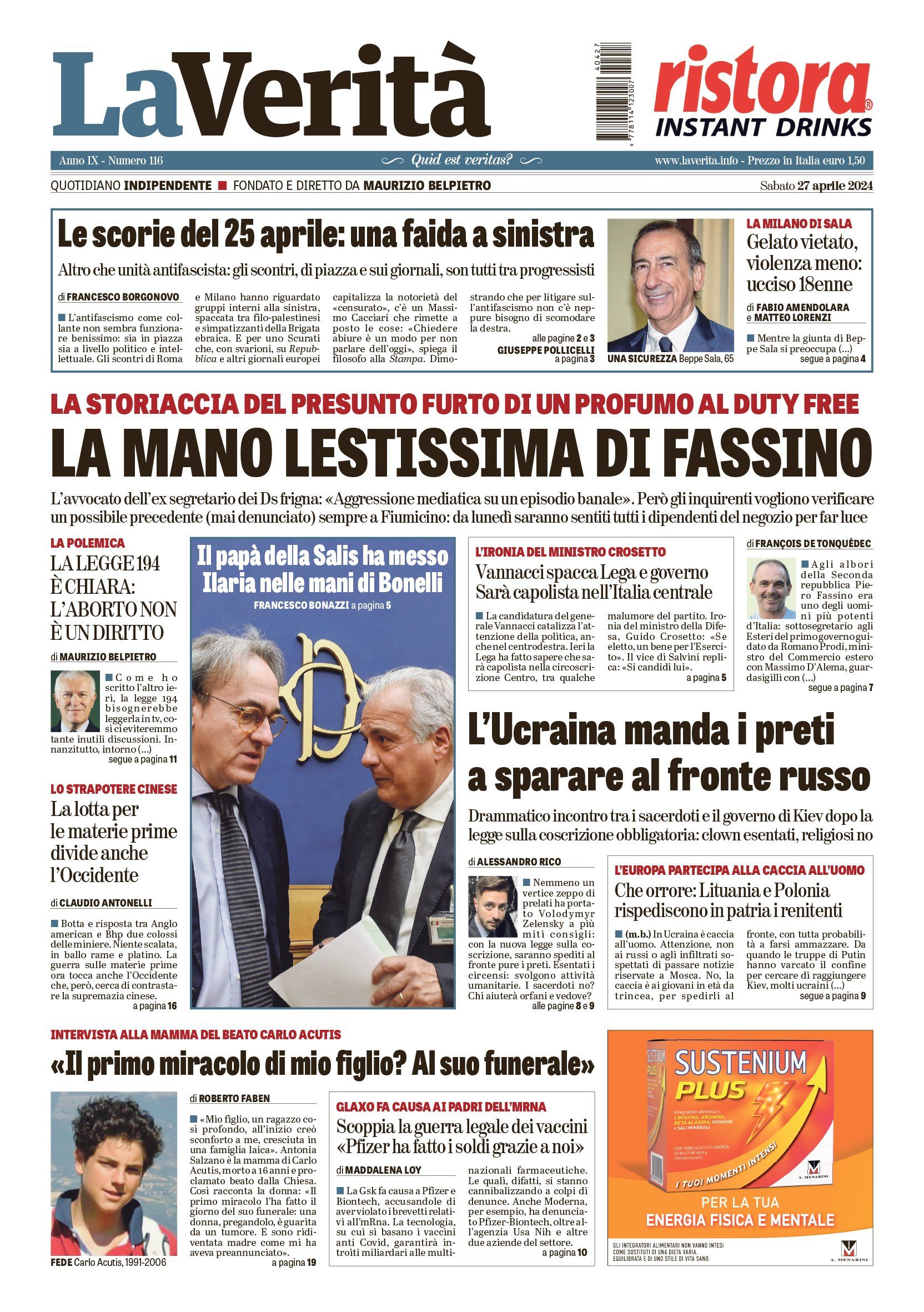 Oggi in edicola