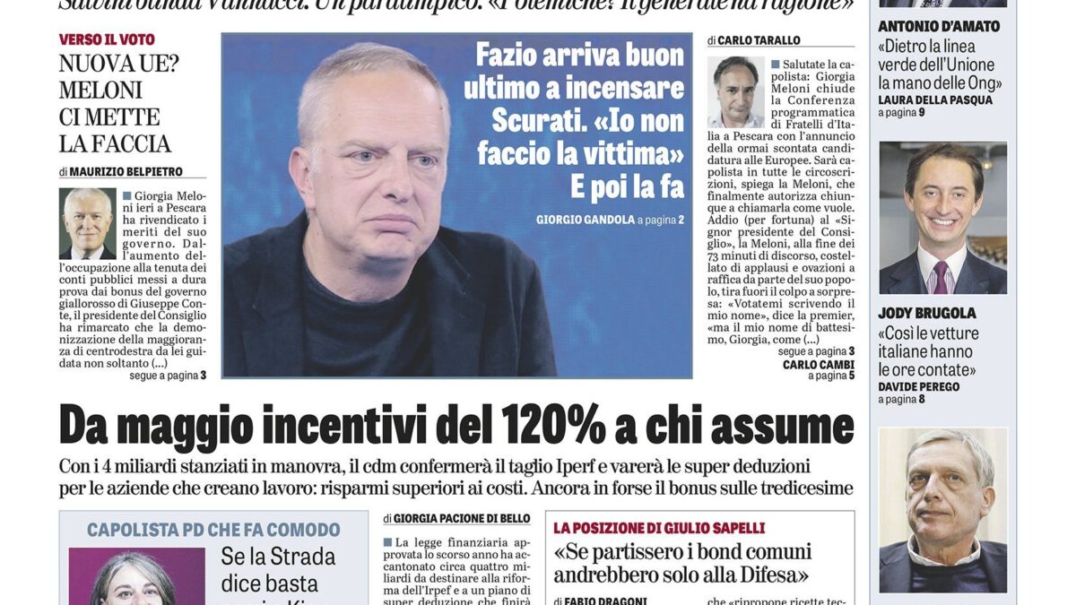 Oggi in edicola