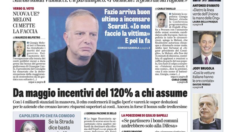 Oggi in edicola