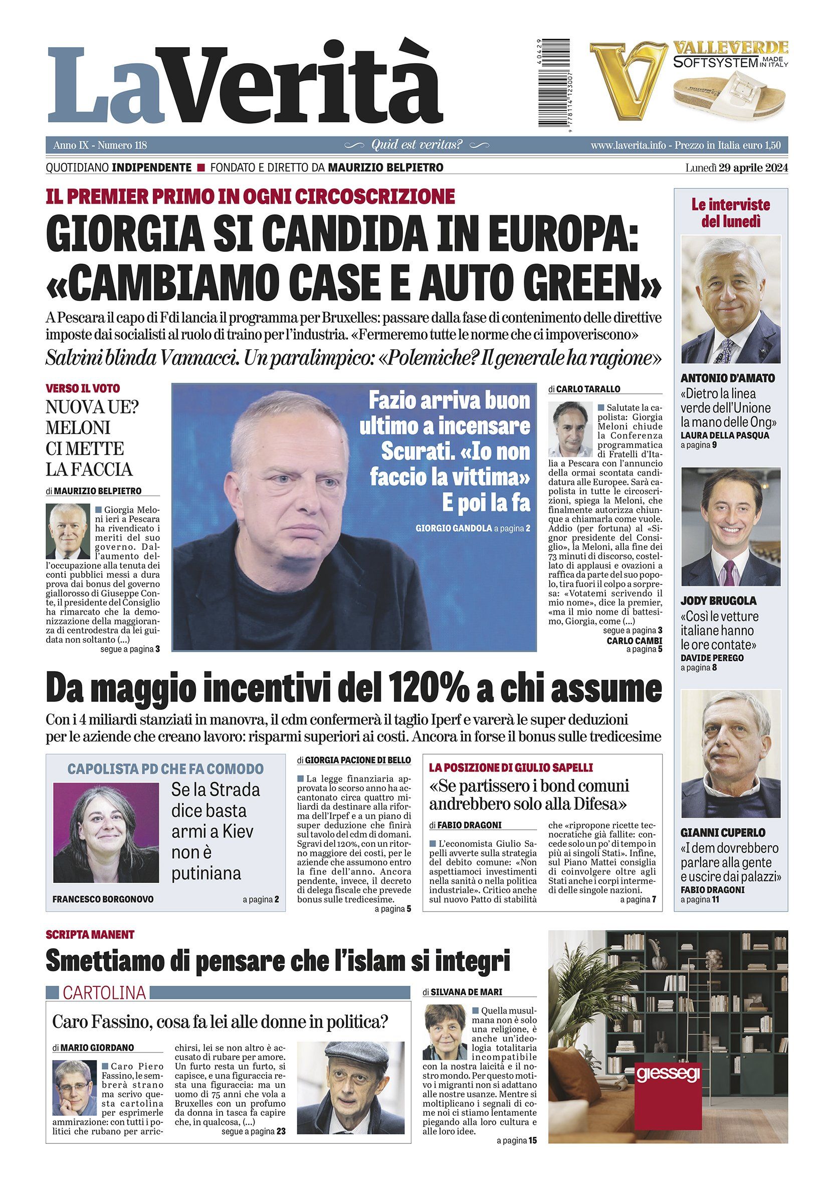 Oggi in edicola