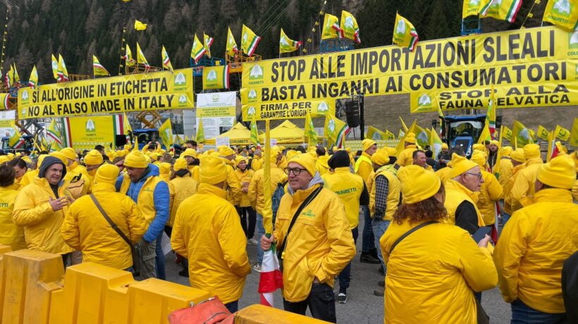 Coldiretti al Brennero ferma il «fake in Italy»