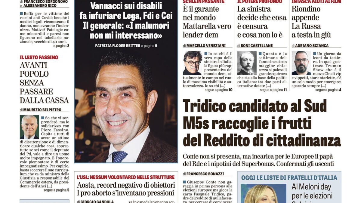 Oggi in edicola