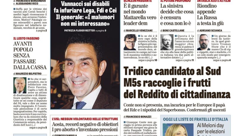 Oggi in edicola