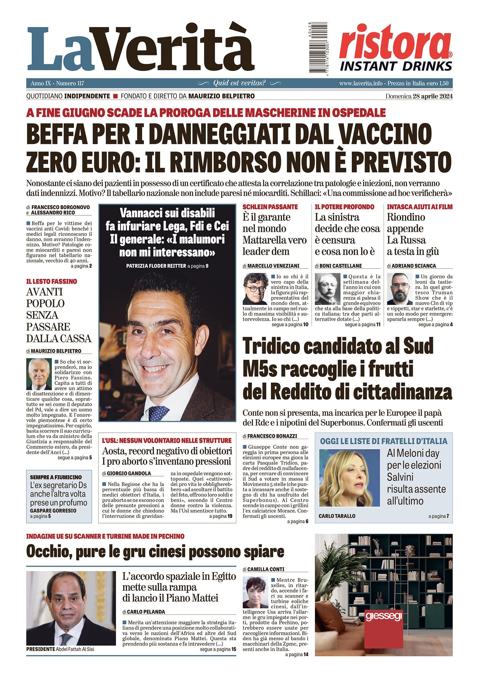 Oggi in edicola