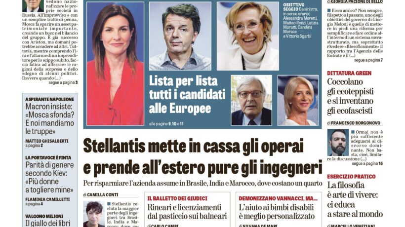 Oggi in edicola