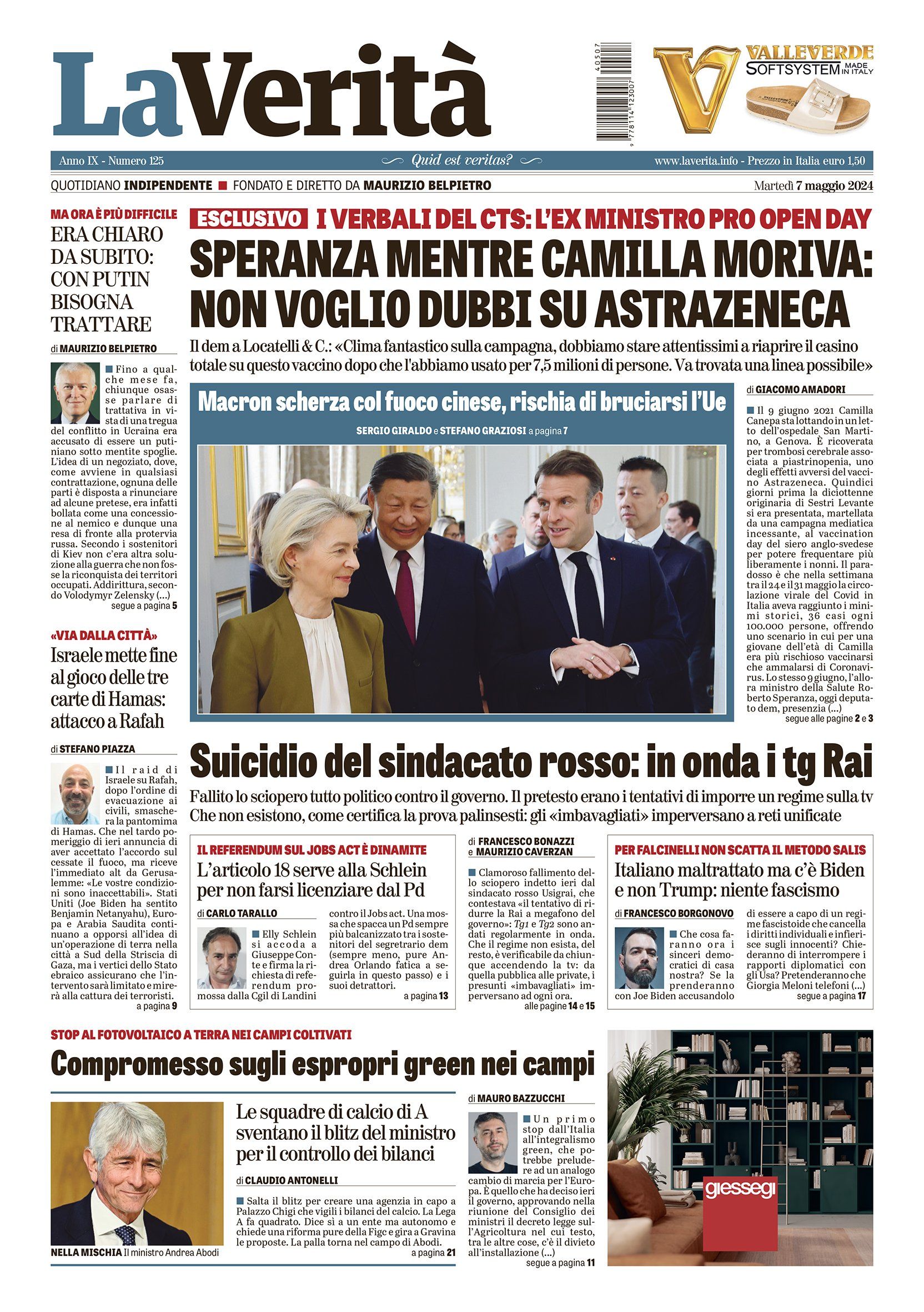 Oggi in edicola