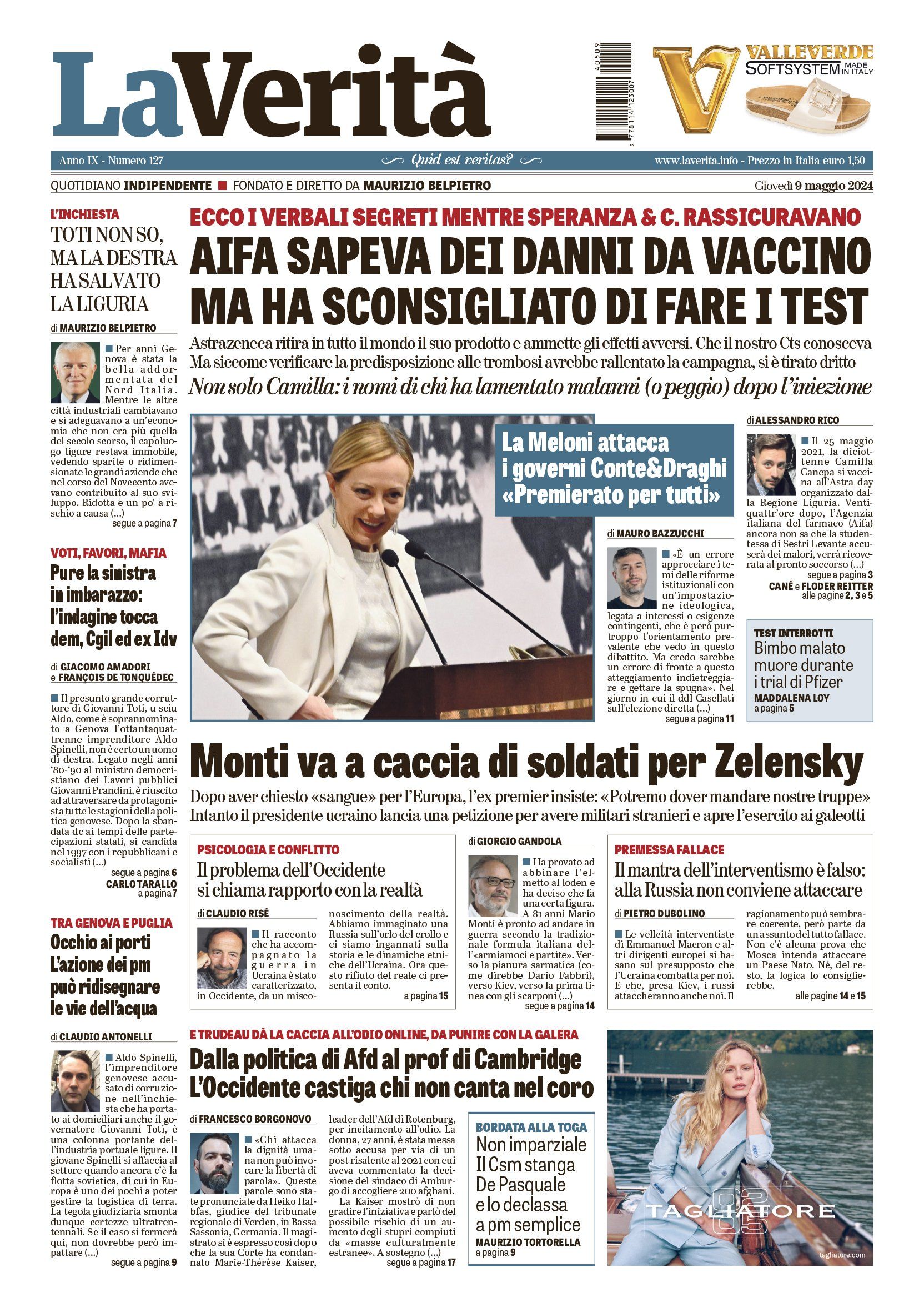 Oggi in edicola