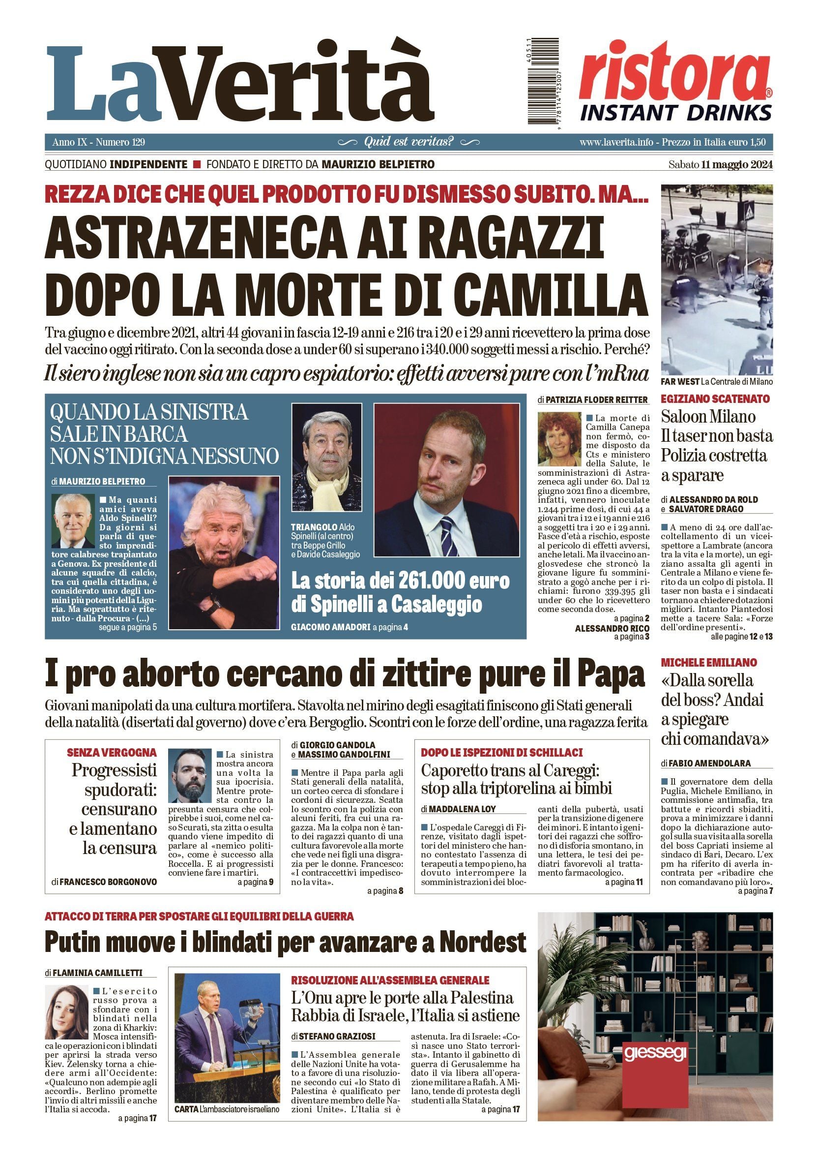 Oggi in edicola