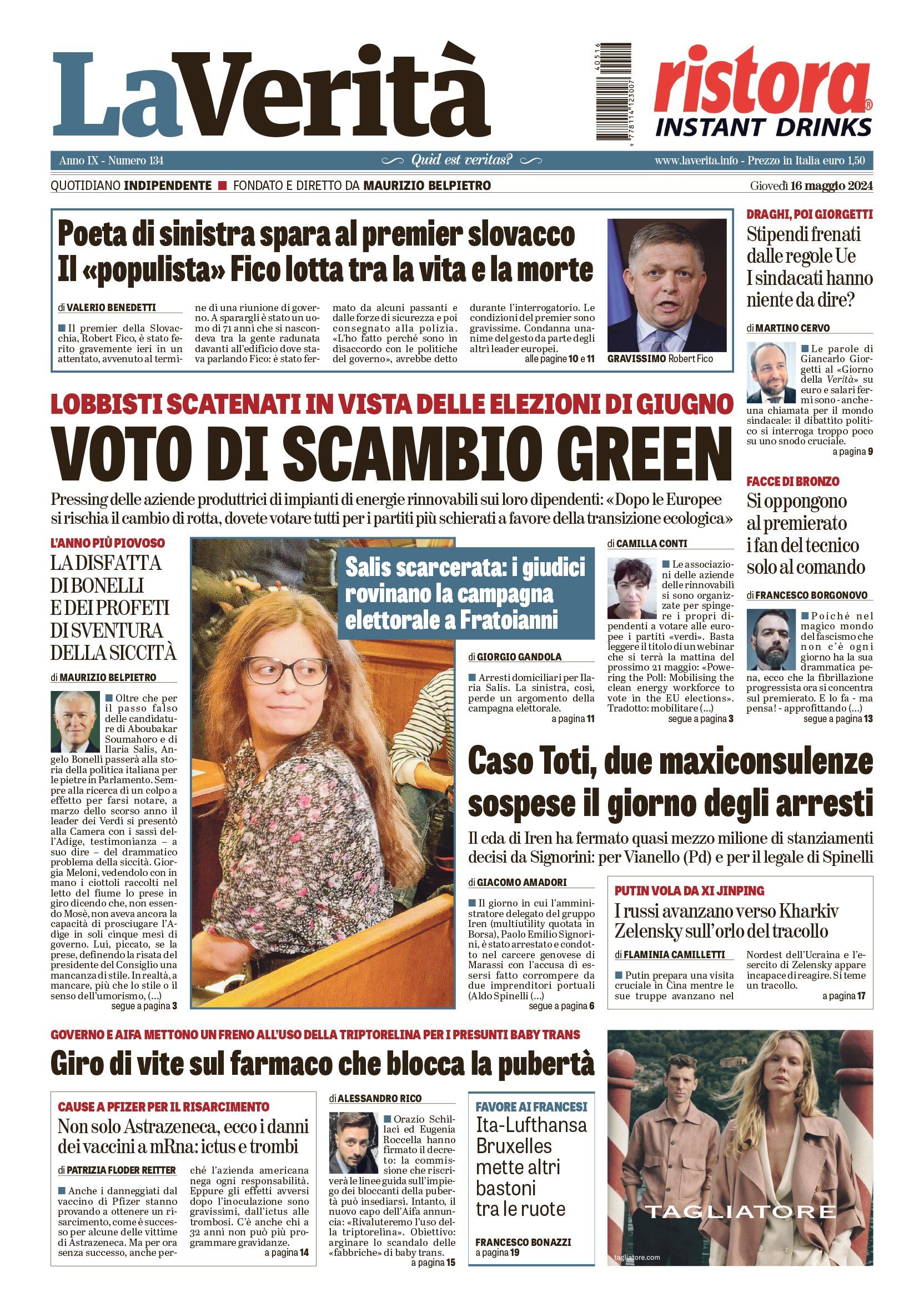 Oggi in edicola