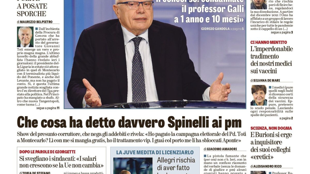 Oggi in edicola