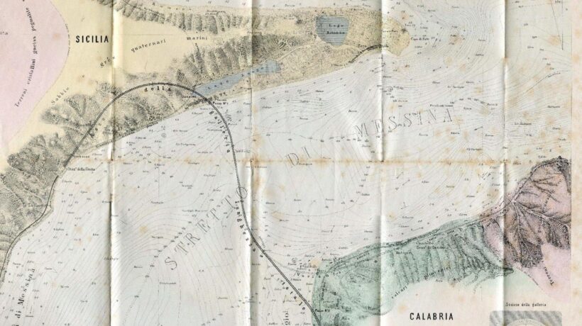 Progetto del tunnel sotto lo Stretto di Messina presentato all'Esposizione del 1884