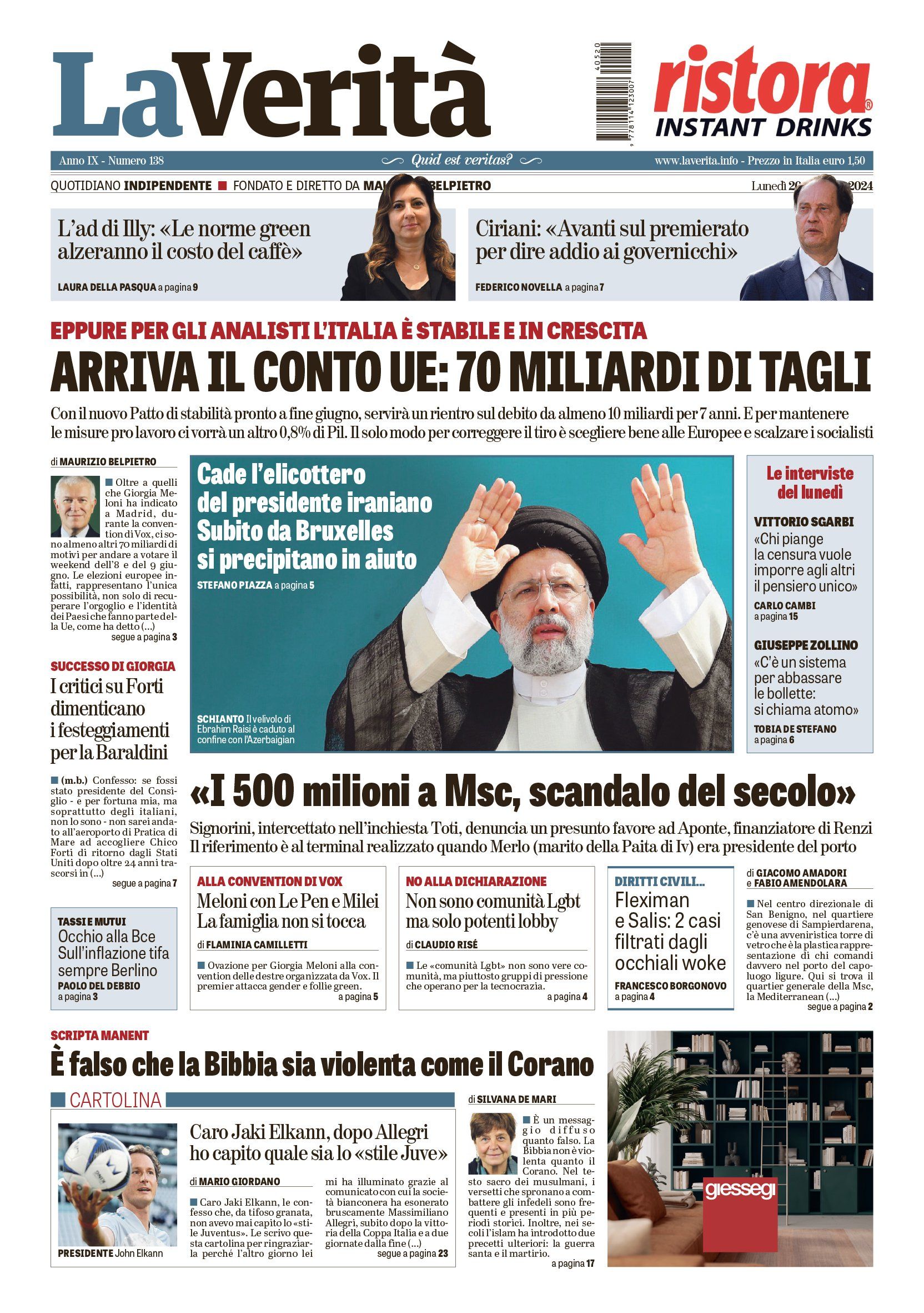 Oggi in edicola