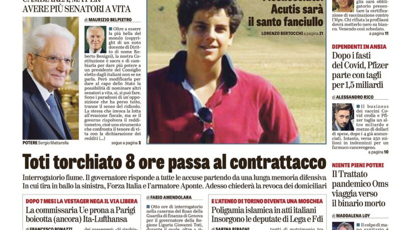 Oggi in edicola