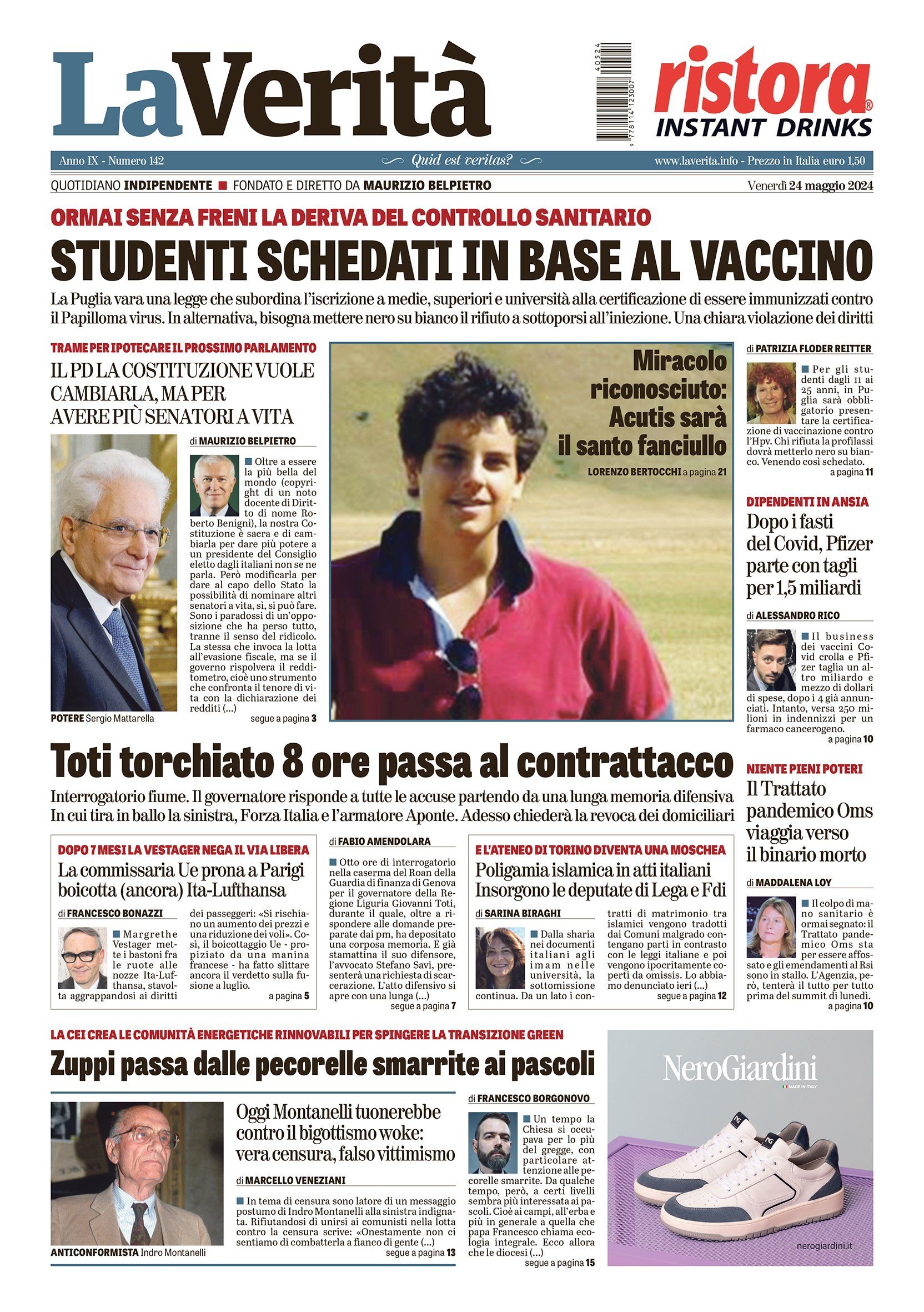 Oggi in edicola