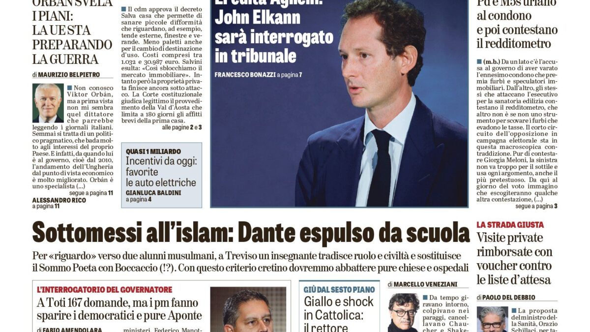 Oggi in edicola