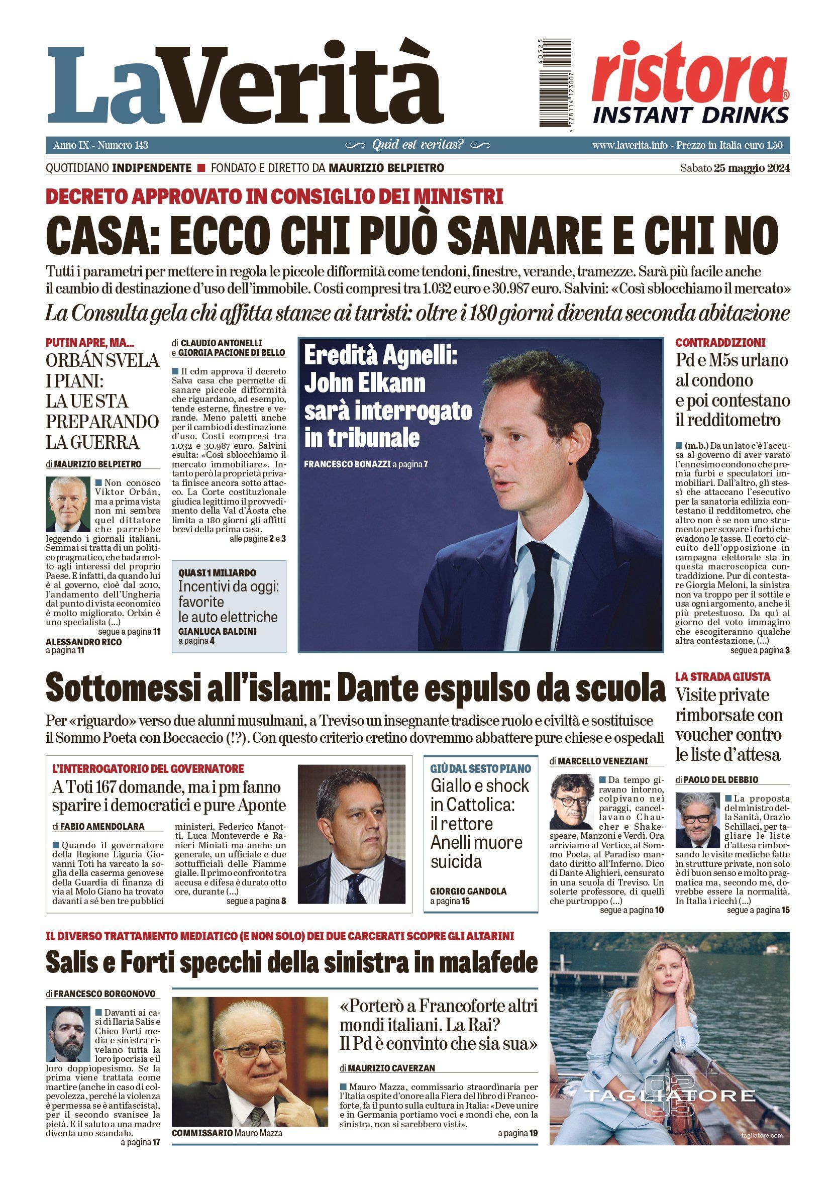 Oggi in edicola