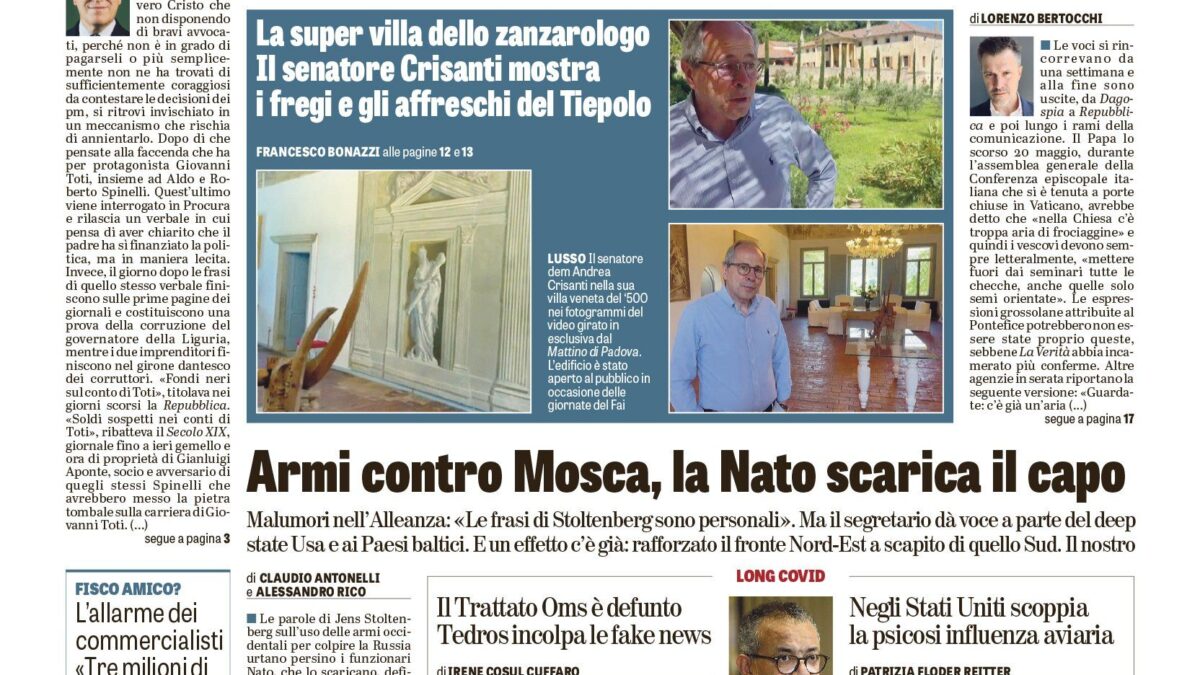 Oggi in edicola