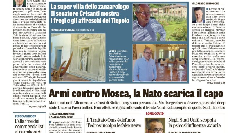 Oggi in edicola