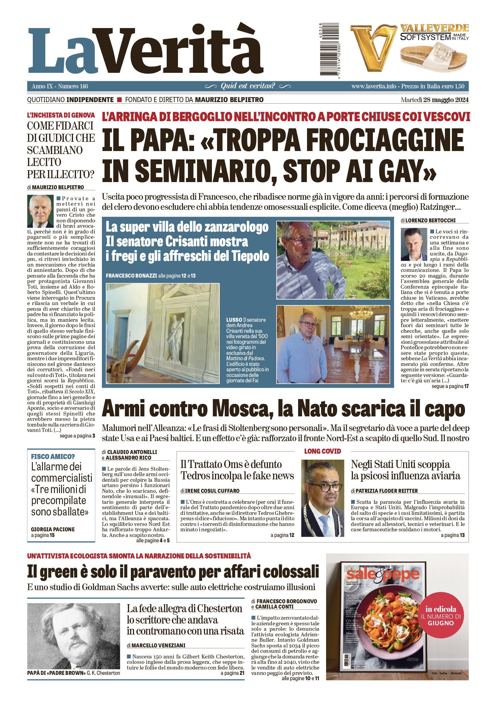 Oggi in edicola