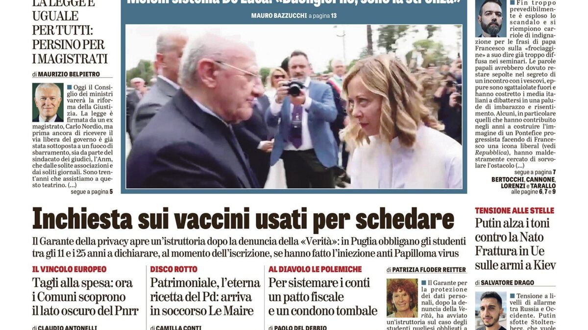 Oggi in edicola