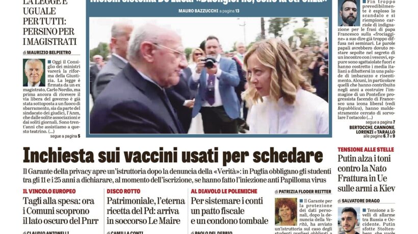 Oggi in edicola