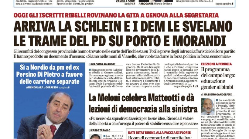 Oggi in edicola