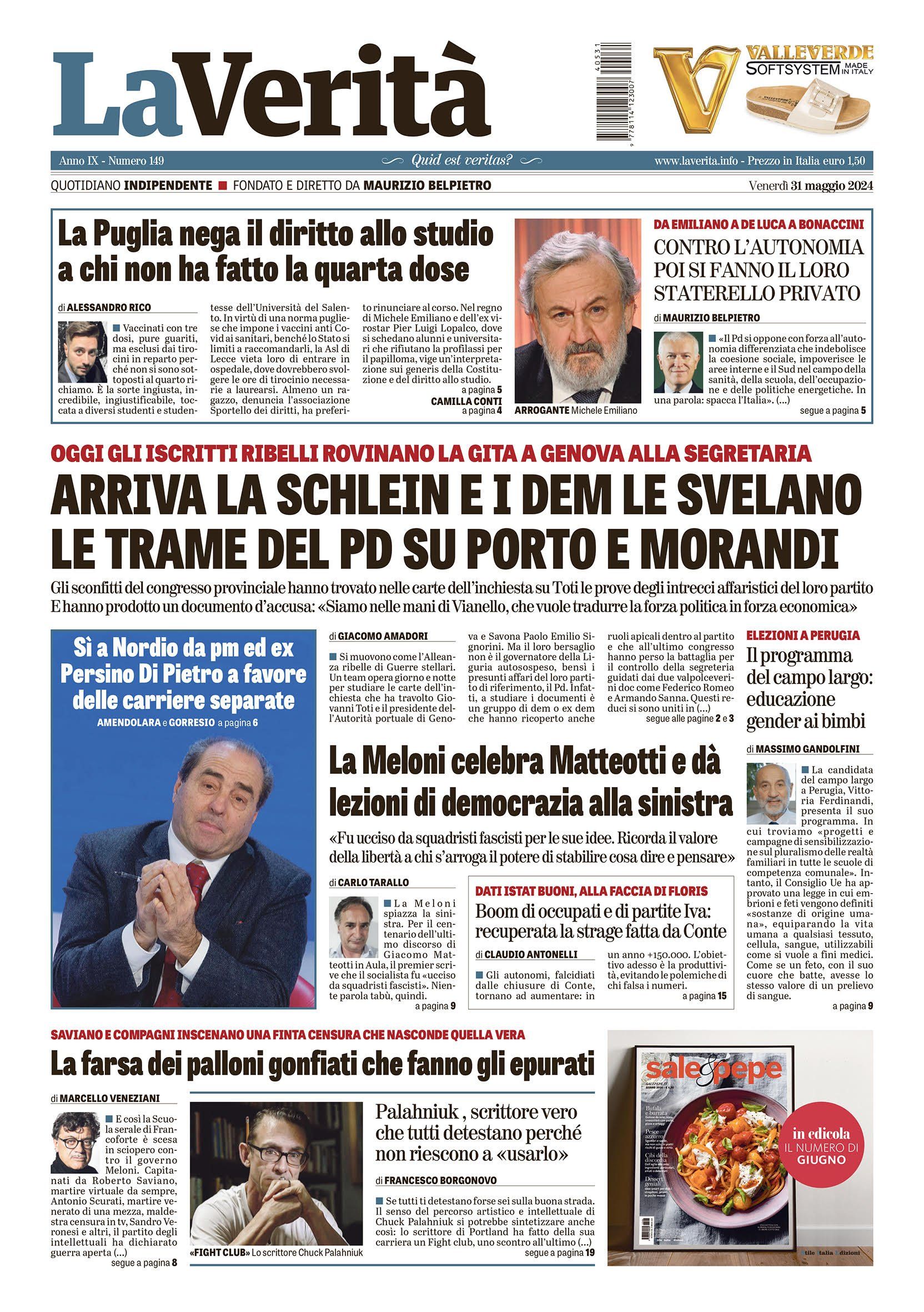 Oggi in edicola