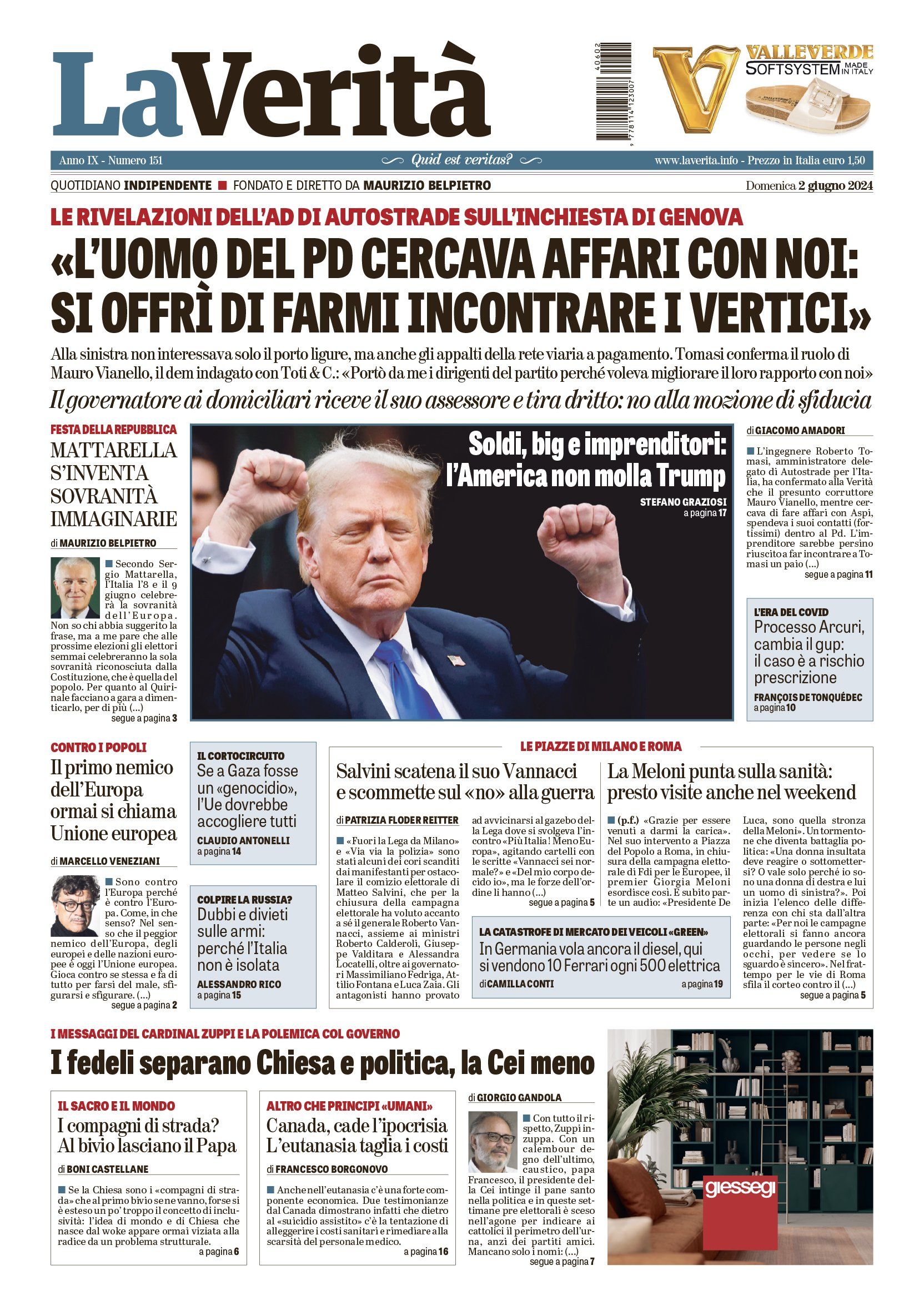 Oggi in edicola