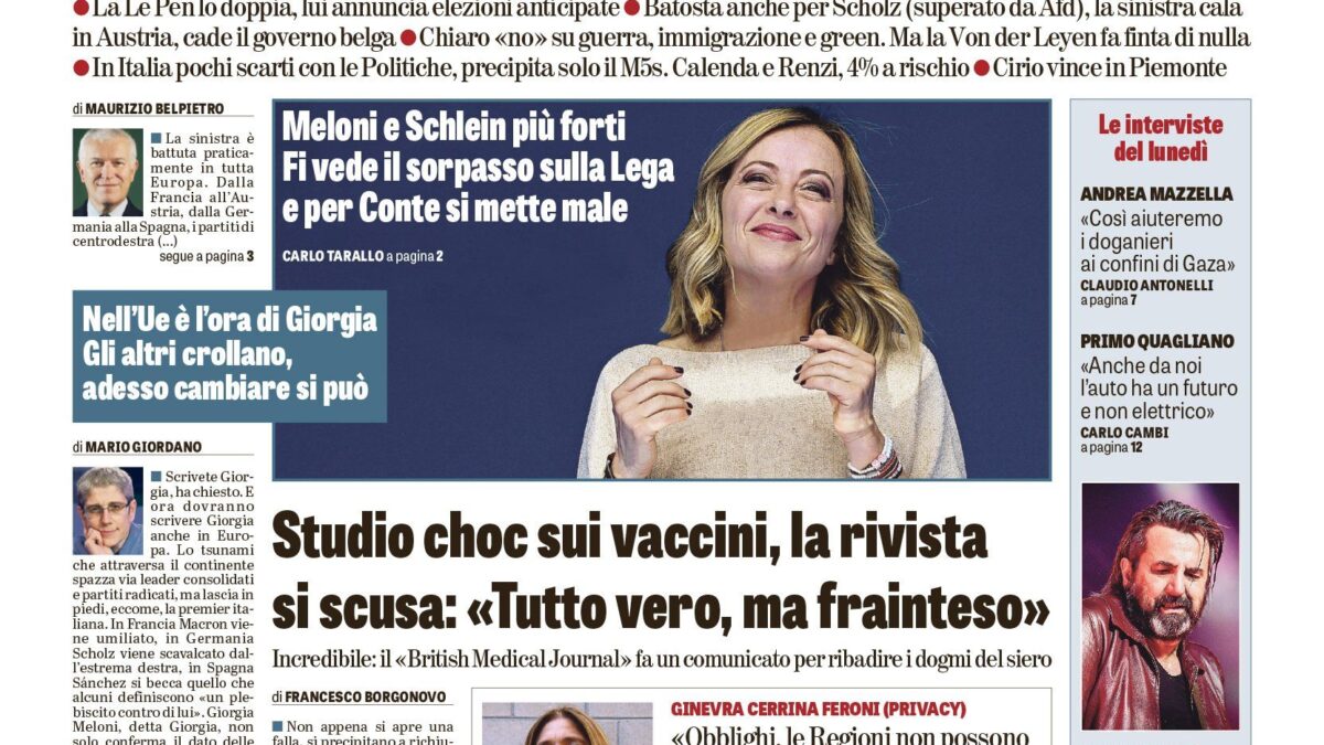 Oggi in edicola