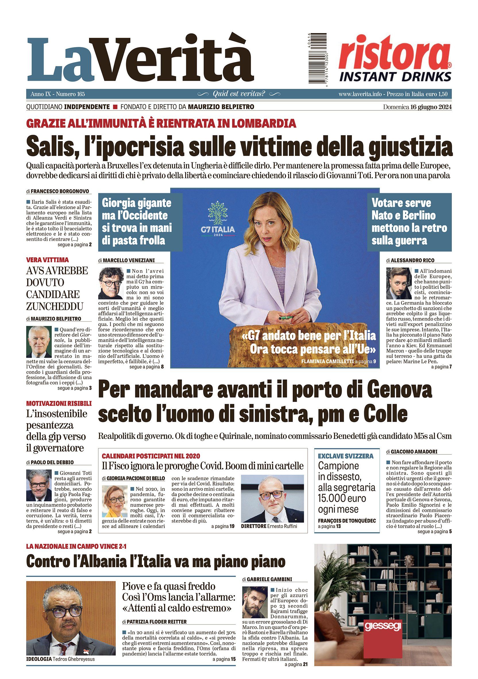 Oggi in edicola