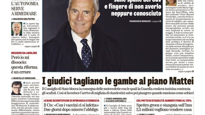 Oggi in edicola