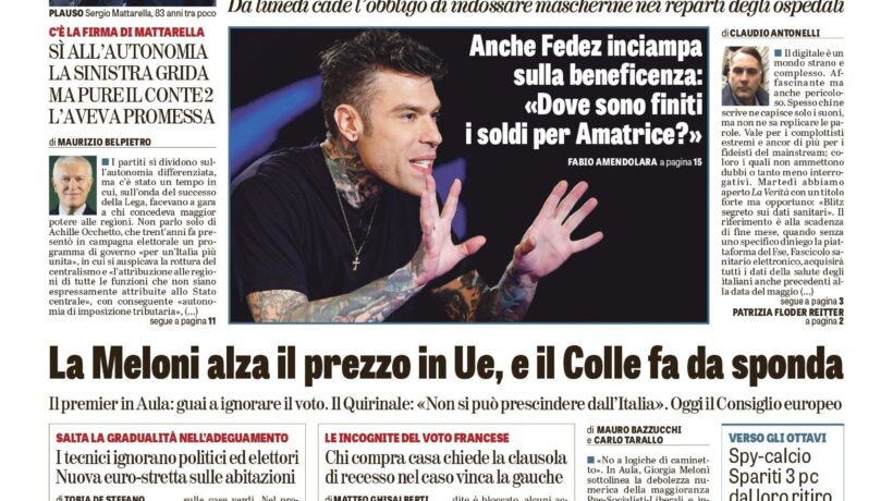 Oggi in edicola