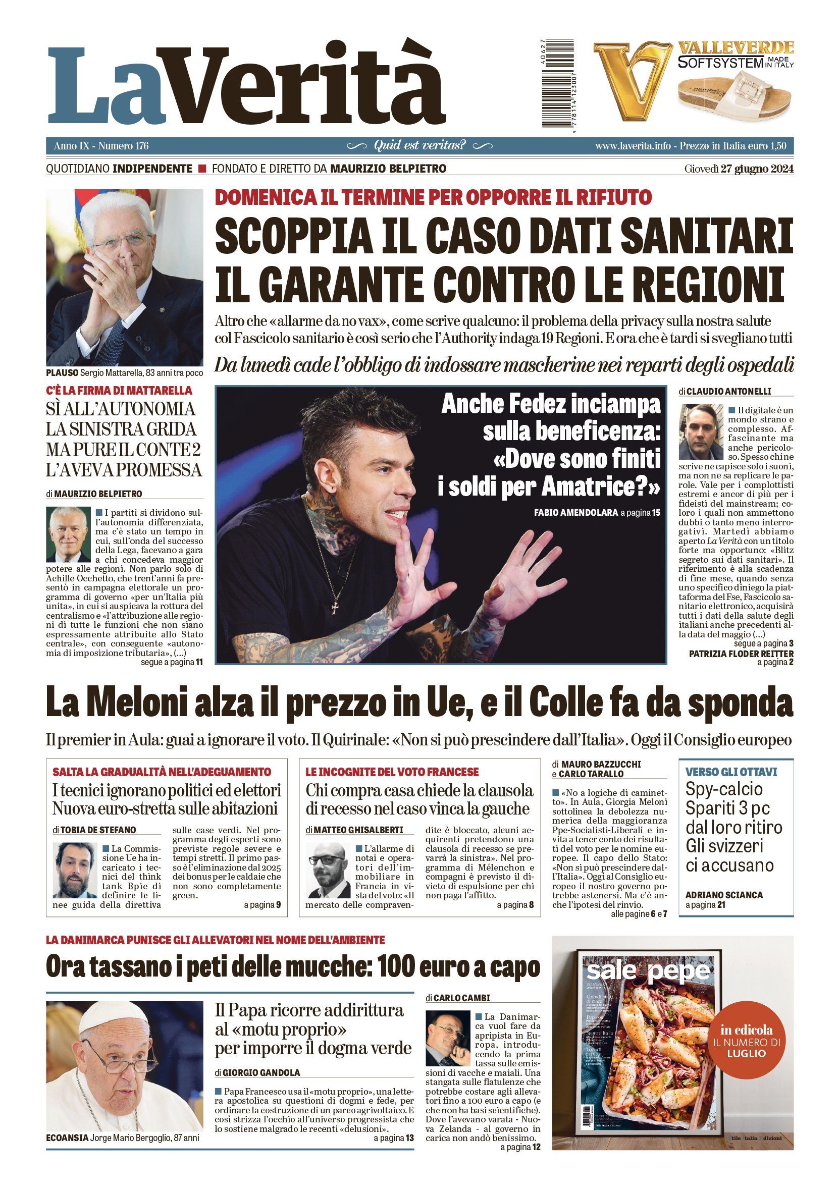 Oggi in edicola