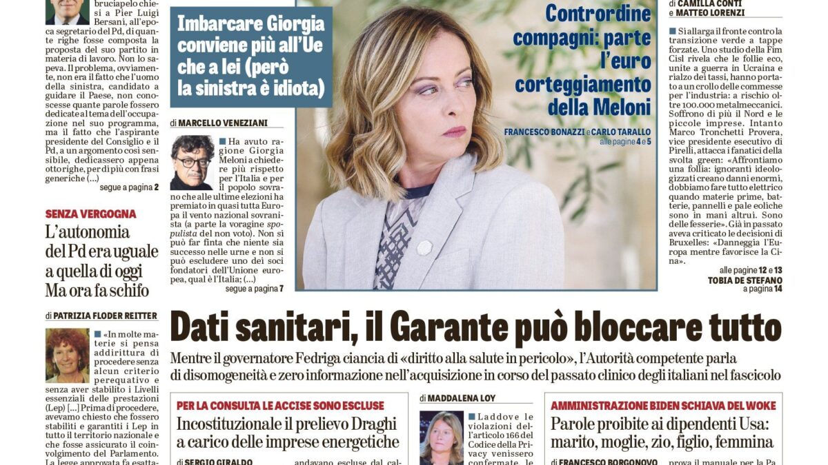 Oggi in edicola