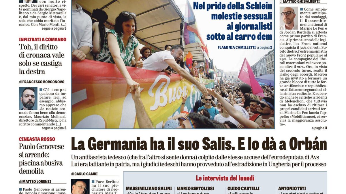 Oggi in edicola