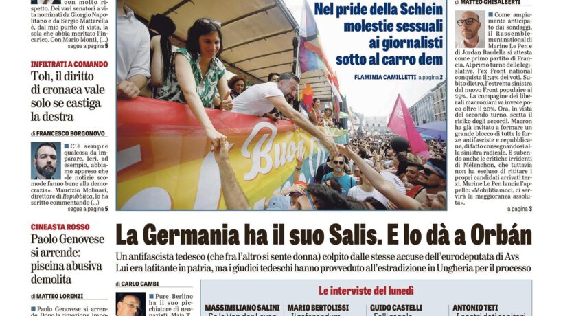 Oggi in edicola