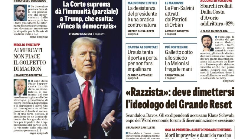 Oggi in edicola