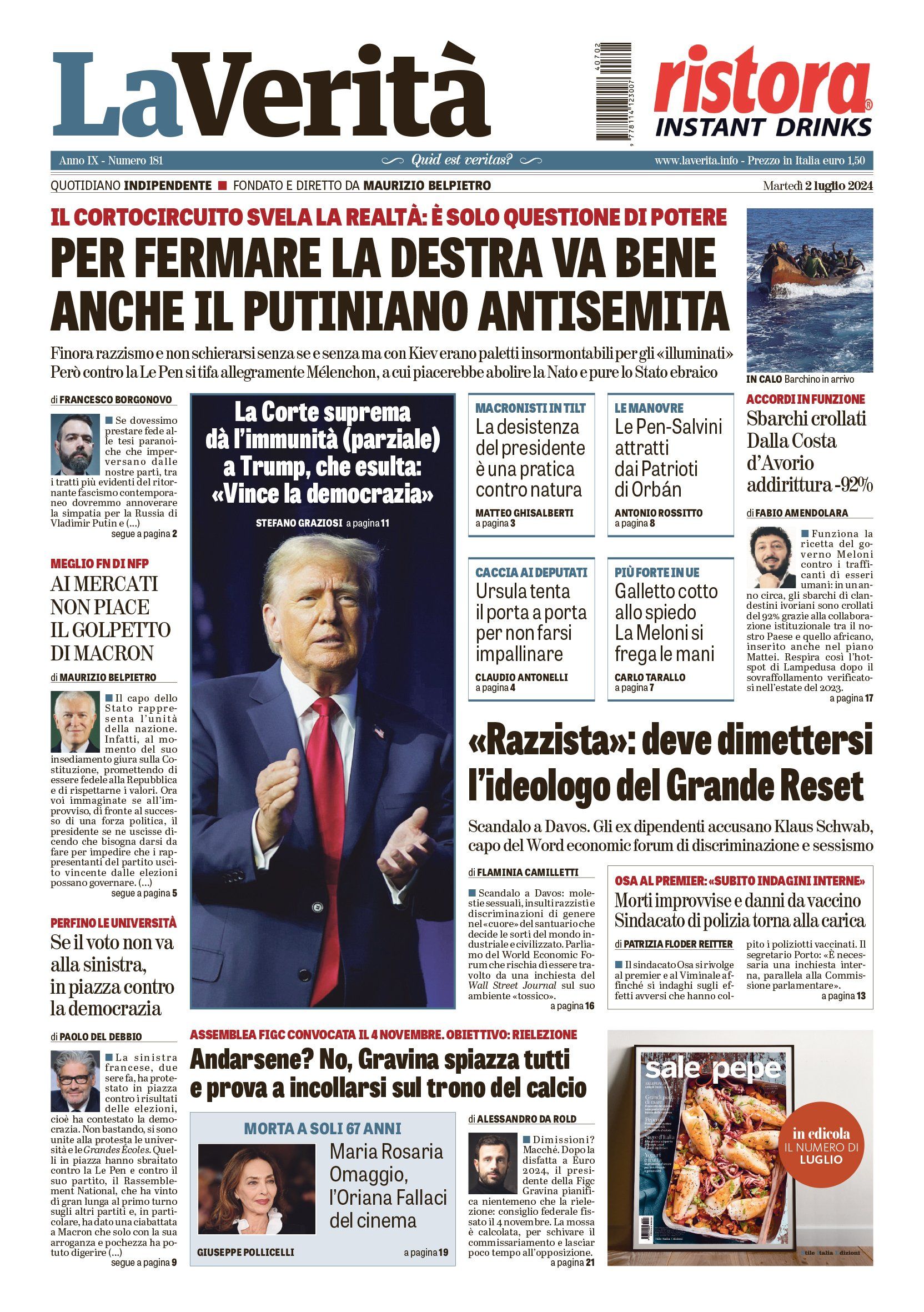 Oggi in edicola