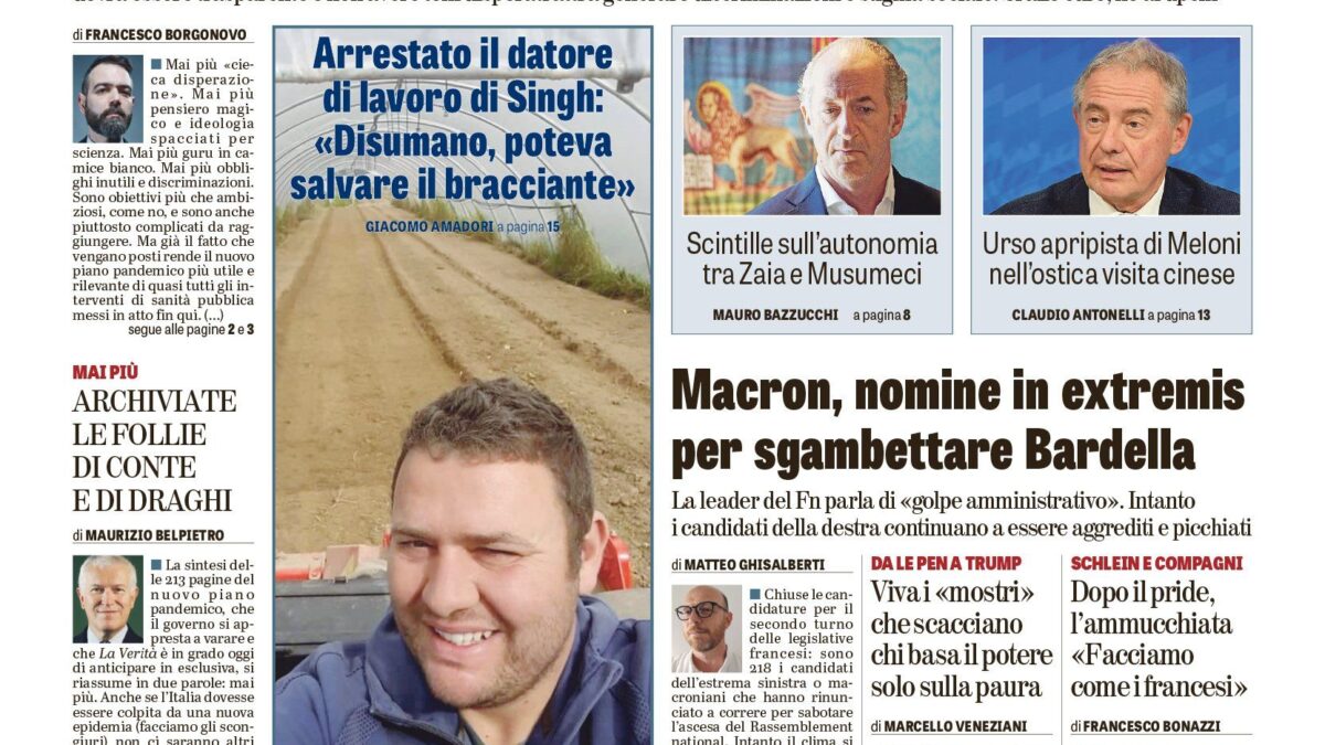 Oggi in edicola